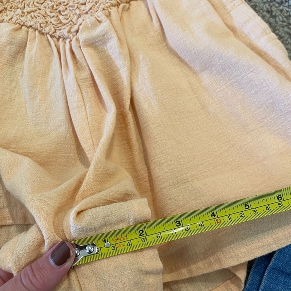 Free People Women’s Juliette Orange Smocked Romper Size XS - Picture 8 of 10